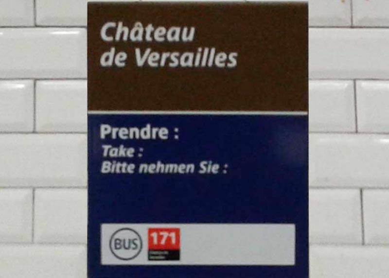 Указатель «Château de Versailles»
