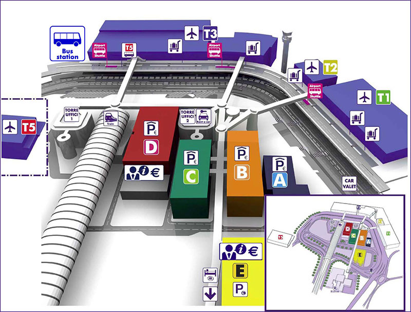 Схема терминалов аэропорта