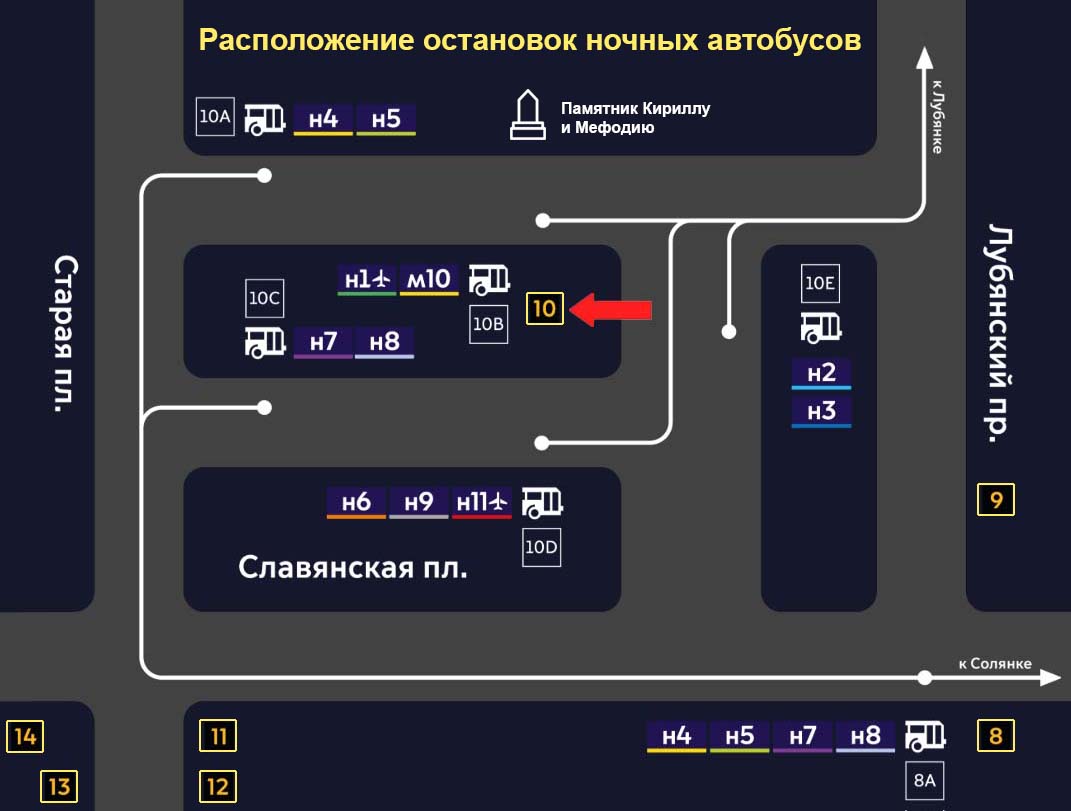 Ночные маршруты москвы наземного транспорта расписание автобусов