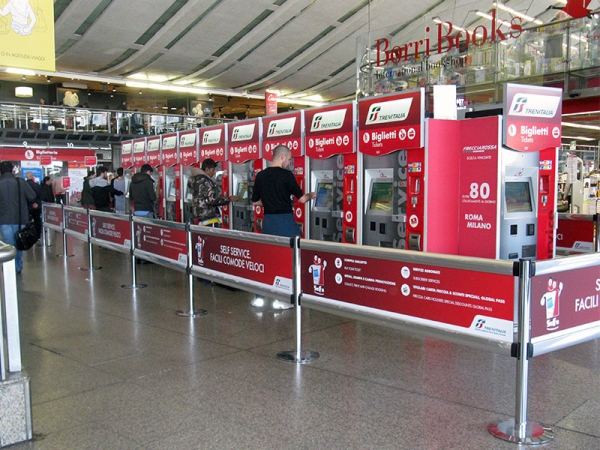 Вокзал Termini. Билетные автоматы